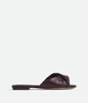 Bottega Veneta Blink Flat Mule In Dark Barolo