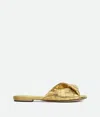 Bottega Veneta Blink Flat Muller Shoes In Gold