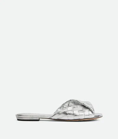 Bottega Veneta Flache Blink Mules In Silver