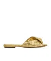Bottega Veneta Blink Flat Muller Shoes In Golden