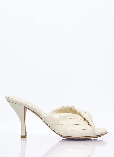 Bottega Veneta Blink Heeled Mules In Cream