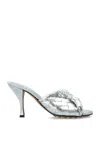 Bottega Veneta Blink Mules In Silver