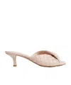 Bottega Veneta Blink Intrecciato Lambskin Leather Sandal In Nude