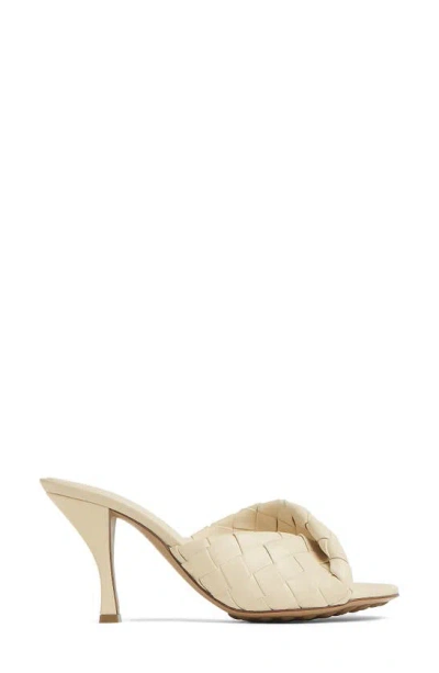 Bottega Veneta Blink Mule Sandal Intrecciato Nappa Opaque In White