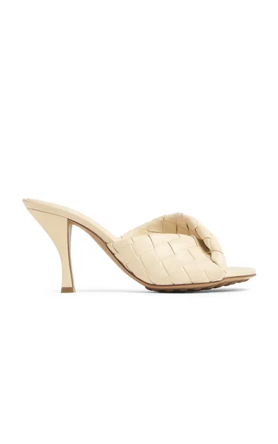 Bottega Veneta Blink Mule Sandal Intrecciato Nappa Opaque In White