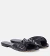 Bottega Veneta Lambskin Intrecciato Blink Mules In Black