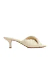 Bottega Veneta Blink Knitted Pattern High-heeled Sandals In Nude
