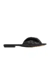 Bottega Veneta Lambskin Intrecciato Blink Mules In Black