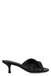 Bottega Veneta Interciato Woven Twist Mule Sandals