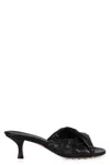 Bottega Veneta Interciato Woven Twist Mule Sandals