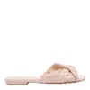 Bottega Veneta Blink Intrecciato Leather Flat Mules In Pink
