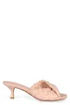 Shop Bottega Veneta Blink Leather Mules In Pink