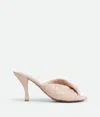 Bottega Veneta Blink Intrecciato Lambskin Leather Sandal In Cameo