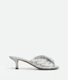 Bottega Veneta Silver Slip On Heels In Silver