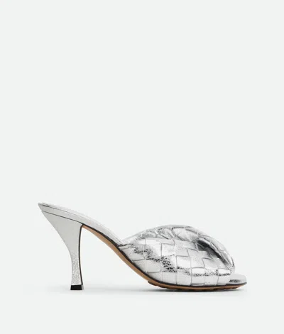 Bottega Veneta Blink Mules In Silver