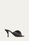 Bottega Veneta Blink 80 Intrecciato Leather Mules In Sea Salt