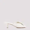 Bottega Veneta Blink 50 Intrecciato Leather Mules In Sea Salt