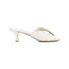 Bottega Veneta Blink 50 Intrecciato Leather Mules In White