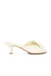 Bottega Veneta Blink Knitted Pattern High-heeled Sandals In Sea Salt