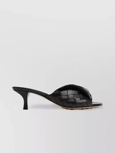 BOTTEGA VENETA BLINK WOVEN LEATHER MULES
