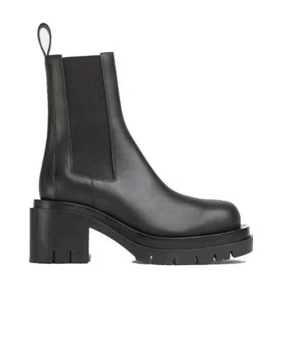 Bottega Veneta Block-heel Ankle Boots In Black