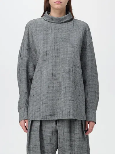 Bottega Veneta Blouse In Viscose And Silk In Gray