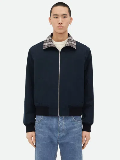 Bottega Veneta Reversible Compact Cotton Twill Jacket In Multi