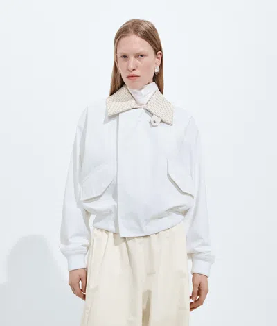 Bottega Veneta Blouson Aus Baumwolle-weiss In White