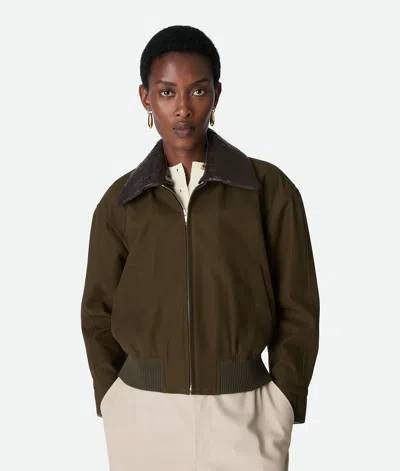 Bottega Veneta Cotton Twill Blouson In Green