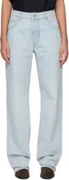 Bottega Veneta Blue Bleached Boyfriend Jeans In 4132 Light Blue