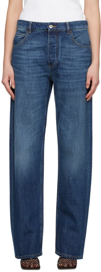 Bottega Veneta Blue Boyfriend Fit Jeans In 4715 Mid Blue
