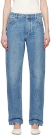 Bottega Veneta Blue Boyfriend Jeans In 4715 Mid Blue