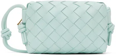 Bottega Veneta Blue Mini Loop Camera Bag In 3902 Teal Washed Gol