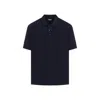 Bottega Veneta Blue Polo With Classic Collar And Embroidered Logo On The Front In Tone On Tone Cotto In Blue