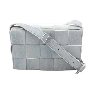 Pre-owned Bottega Veneta Blue Denim Shoulder Bag ()