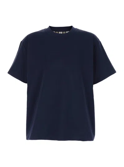 Bottega Veneta Double-layer Crewneck T-shirt In Blue