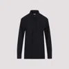 Bottega Veneta Wool Shirt With Buttoned Cuffs And Chest Pocket In Dark Blue