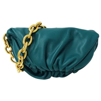 Pre-owned Bottega Veneta Blue Green Leather Shoulder Bag Sling Bag () In Multi