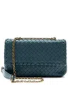 Bottega Veneta Blue Intrecciato Leather Olimpia Baby Crossbody (authentic Pre-  Loved) In Blue