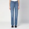 Bottega Veneta Blue Jeans With Intrecciato Patch In Blue