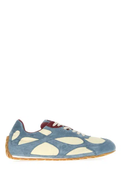 BOTTEGA VENETA BLUE LACE UP SNEAKERS