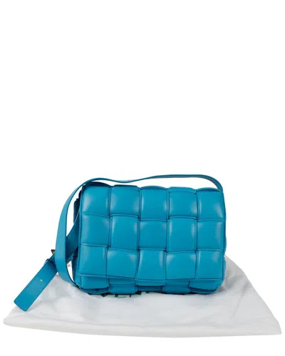 Bottega Veneta Blue Lambskin Padded Cassette Crossbody