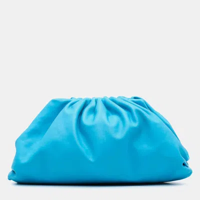 Pre-owned Bottega Veneta Blue Lambskin The Pouch