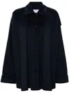 Bottega Veneta Blue Layered Single-breasted Jacket In Blue
