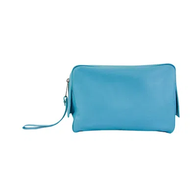 Pre-owned Bottega Veneta Blue Leather Clutch Bag ()