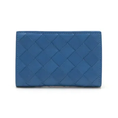 Pre-owned Bottega Veneta Blue Leather Coin Purse/coin Case ()