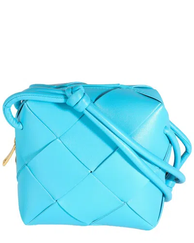 Bottega Veneta Blue Leather Mini Cassette Camera Bag (authentic Pre-loved)
