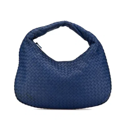 Pre-owned Bottega Veneta Blue Leather Shoulder Bag ()
