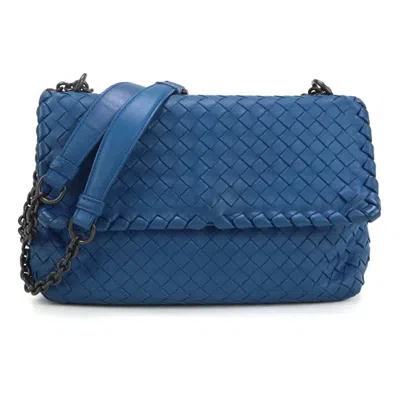Pre-owned Bottega Veneta Blue Leather Shoulder Bag ()