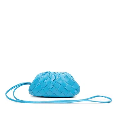 Pre-owned Bottega Veneta Blue Leather Shoulder Bag ()